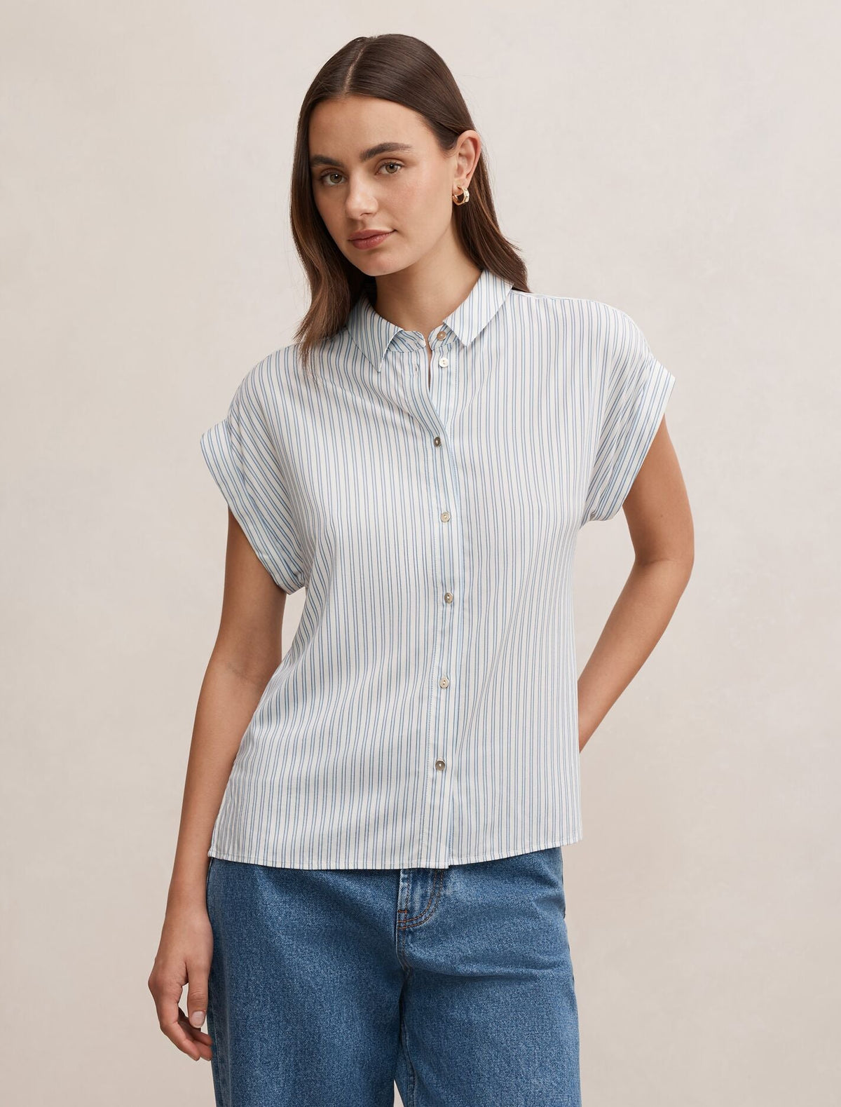 Tia Collar Button Shirt